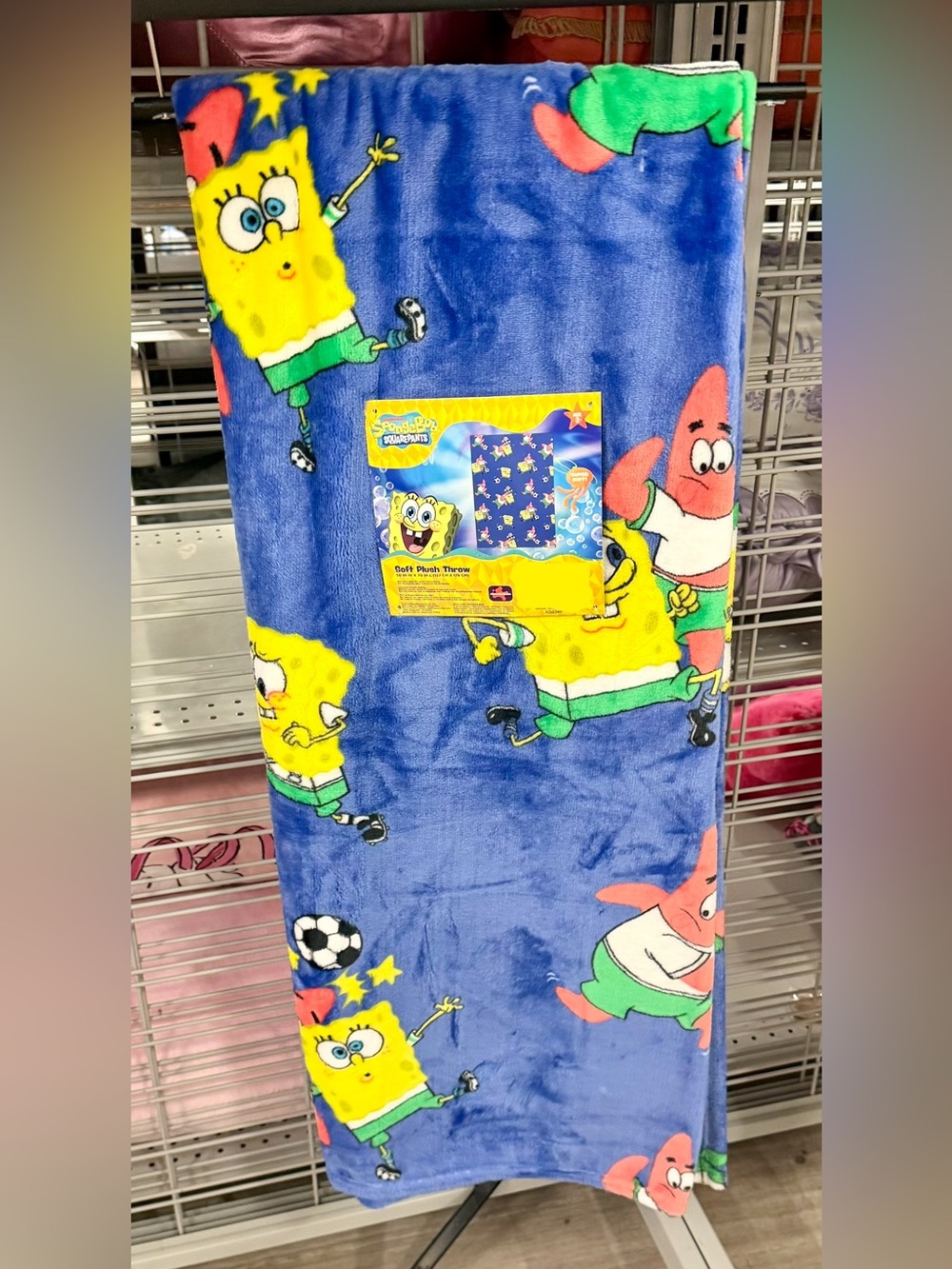 spongebob SquarePants fifa soccer plush blanket throw